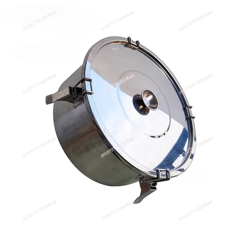 Sanitary Food-Grade 316/304 Stainless Steel Kitchen Funnel Sealing Cover – Large-Diameter Hopper for Conical Filling Machines