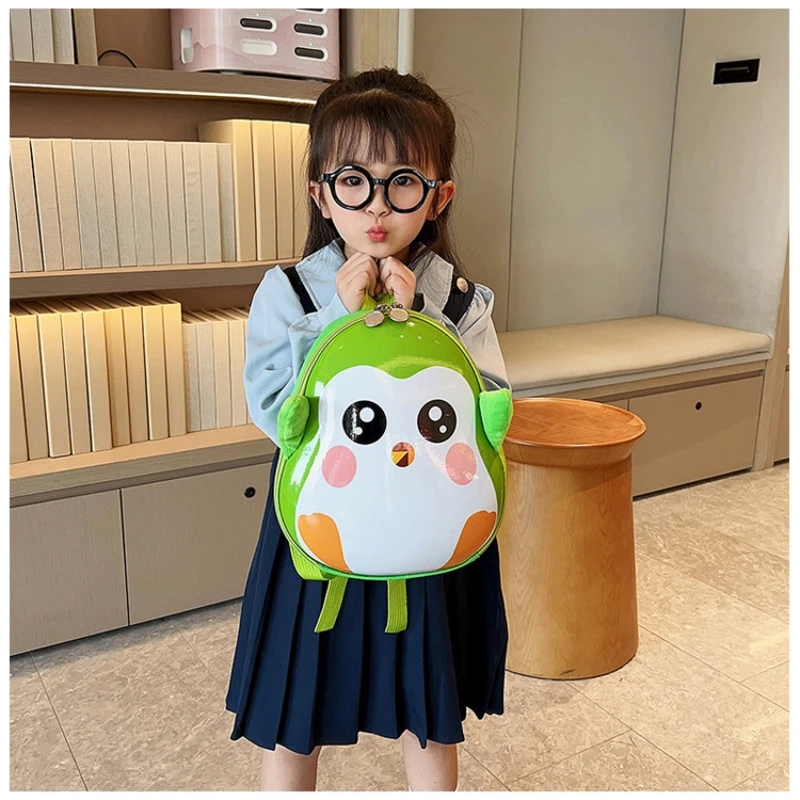 Mochila de pingüino de concha dura de Animal de dibujos animados para niños, Mini mochila duradera, ligera y de cáscara de huevo, perfecta para aventuras al aire libre