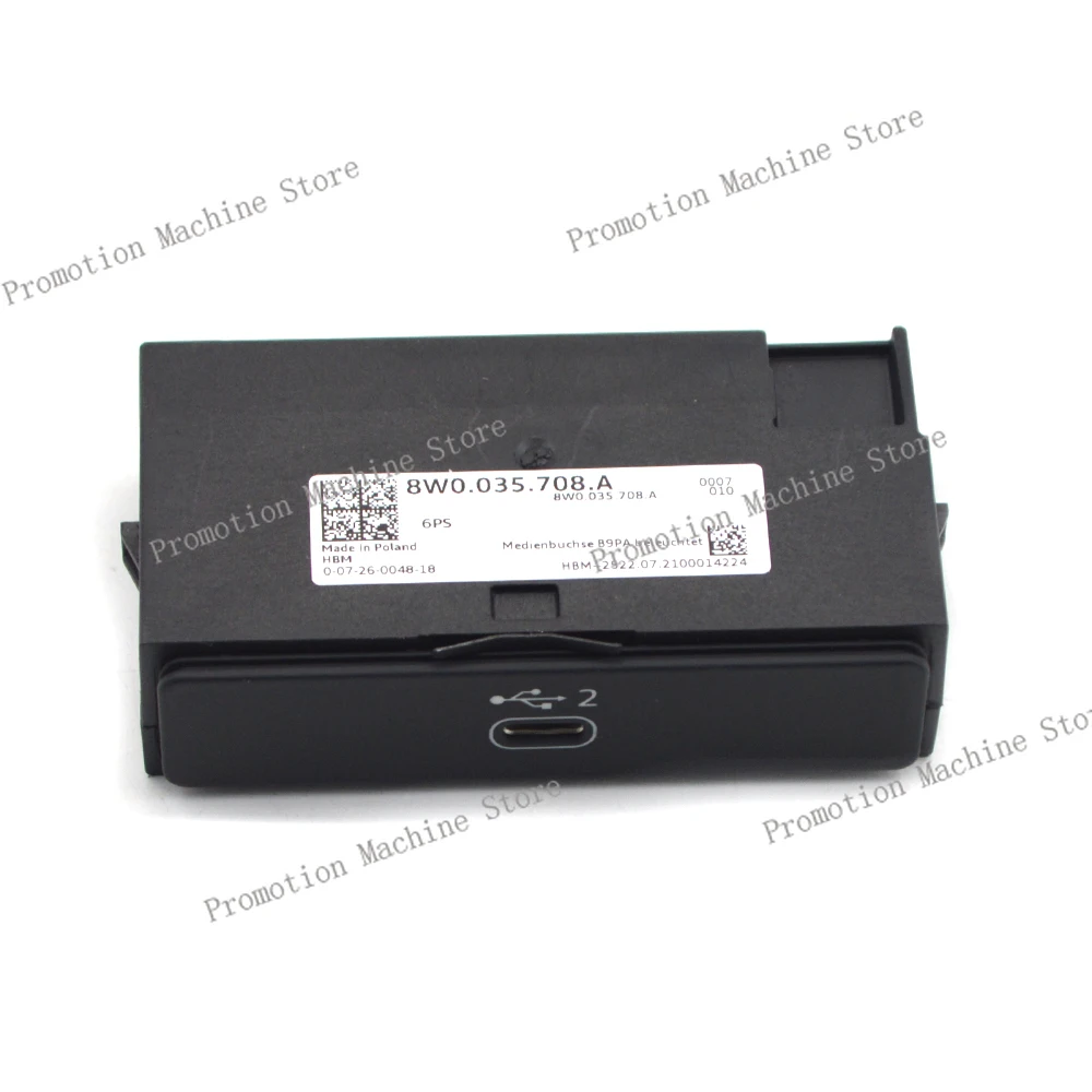 8W0 035 708 A 8W0035708A для AUDI A4 S4 A5 S5 Q5 2016-2024 MIB3 6-контактный USB C Type C Link телефонный порт