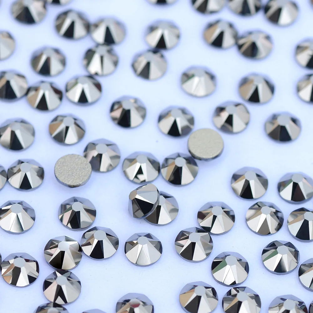 PUBRILEX-Crystal 288 Stück Glas-Strass Nicht-Hotfix Flache Rückseite Strasssteine DIY Nagelkunst Handwerk Kleidungsdekoration 8 Große 8 Kleine 2088 – Detail 8