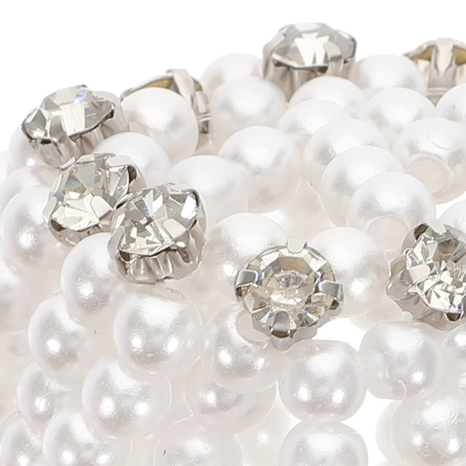 

Elastic Hair Snood Pearl Bun Cover For Dance Pearl Snood Party Gymnastics Rhinestone Hair Net Hairstyle Tool