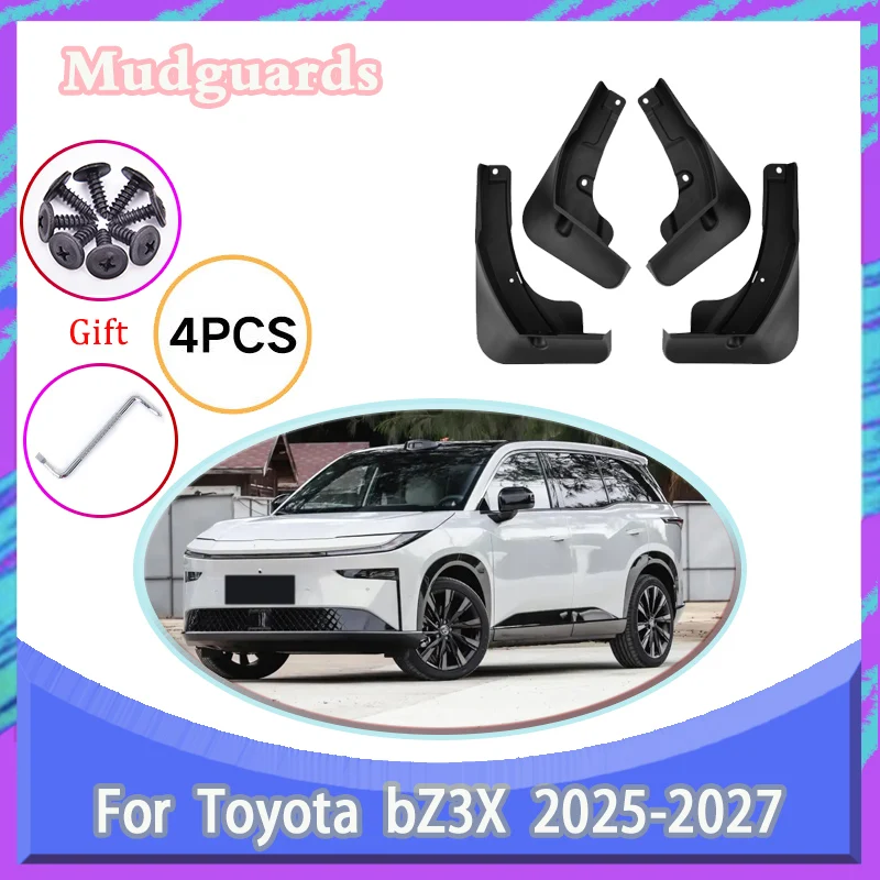 

4PCS Car Mud Guards For For Toyota bZ3X Accessories 2025 2026 2027 Mudguards Mudflaps Mud Guard Front Rear Wheel Fenders Protect