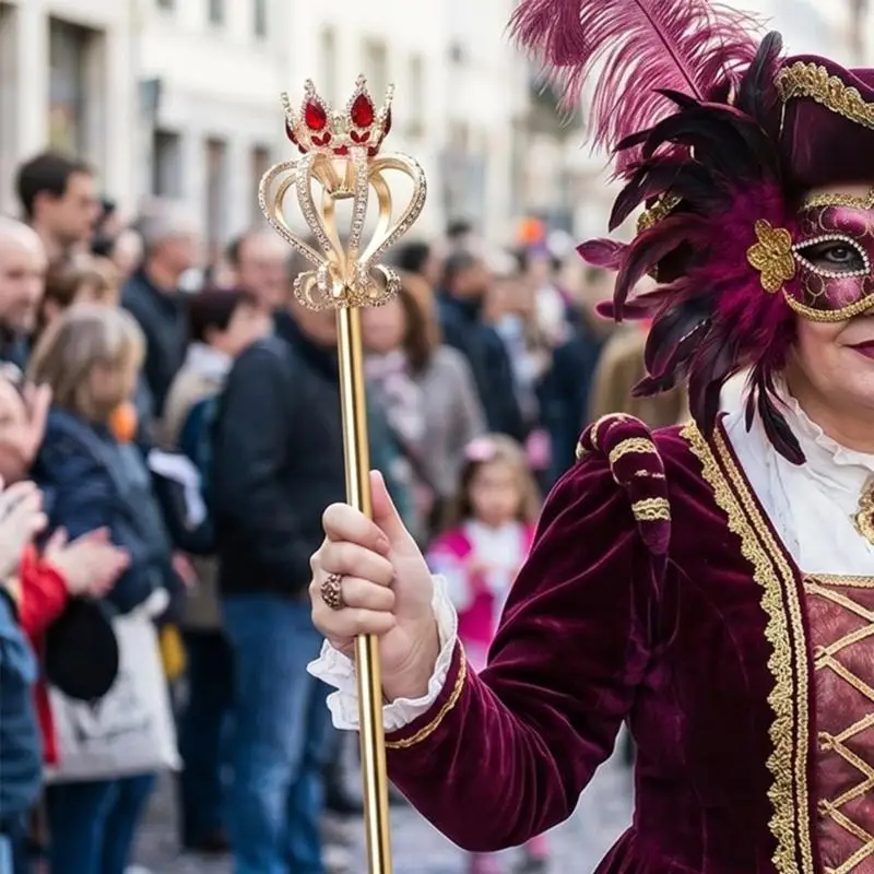 Elegantes Kristall-Königinnenzepter für Festivalfeiern und Mottopartys mit funkelnden Strasssteinen, Y08E – Detail 9
