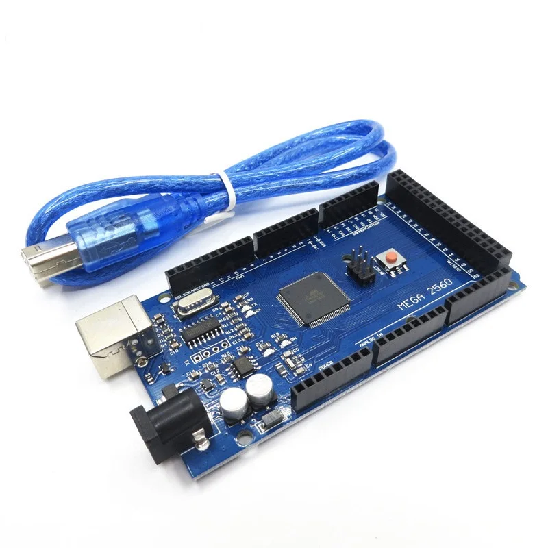 

1set/lot Mega 2560 R3 Mega2560 REV3 ATmega2560-16AU Board + USB Cable Compatible For Arduino