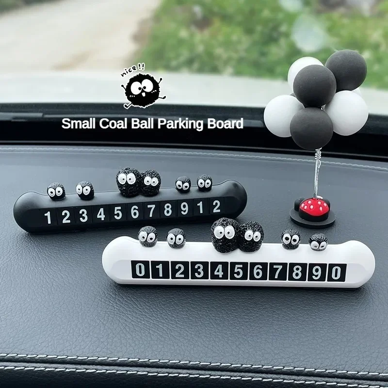 Funny Briquette Car Temporary Parking Number Plate Creative Car Moving License Plate in-car Number Recorder Cute Ornaments