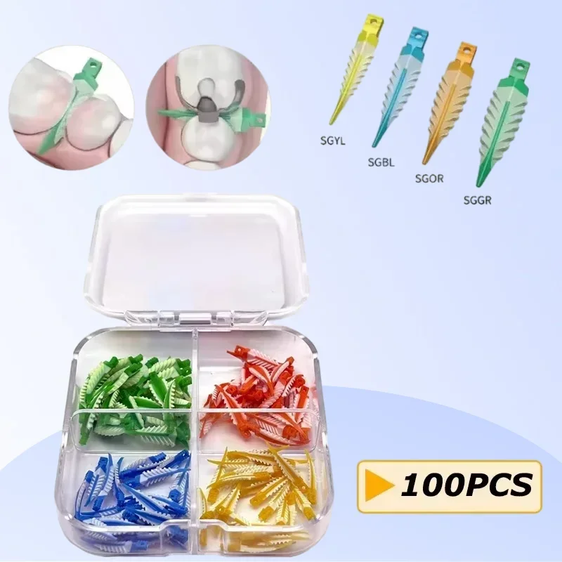 Autoclavable Silicone Dental Composite Wedges Kit Adaptive Interdental Wedges Dental Matrix Composite Interdental Wedges