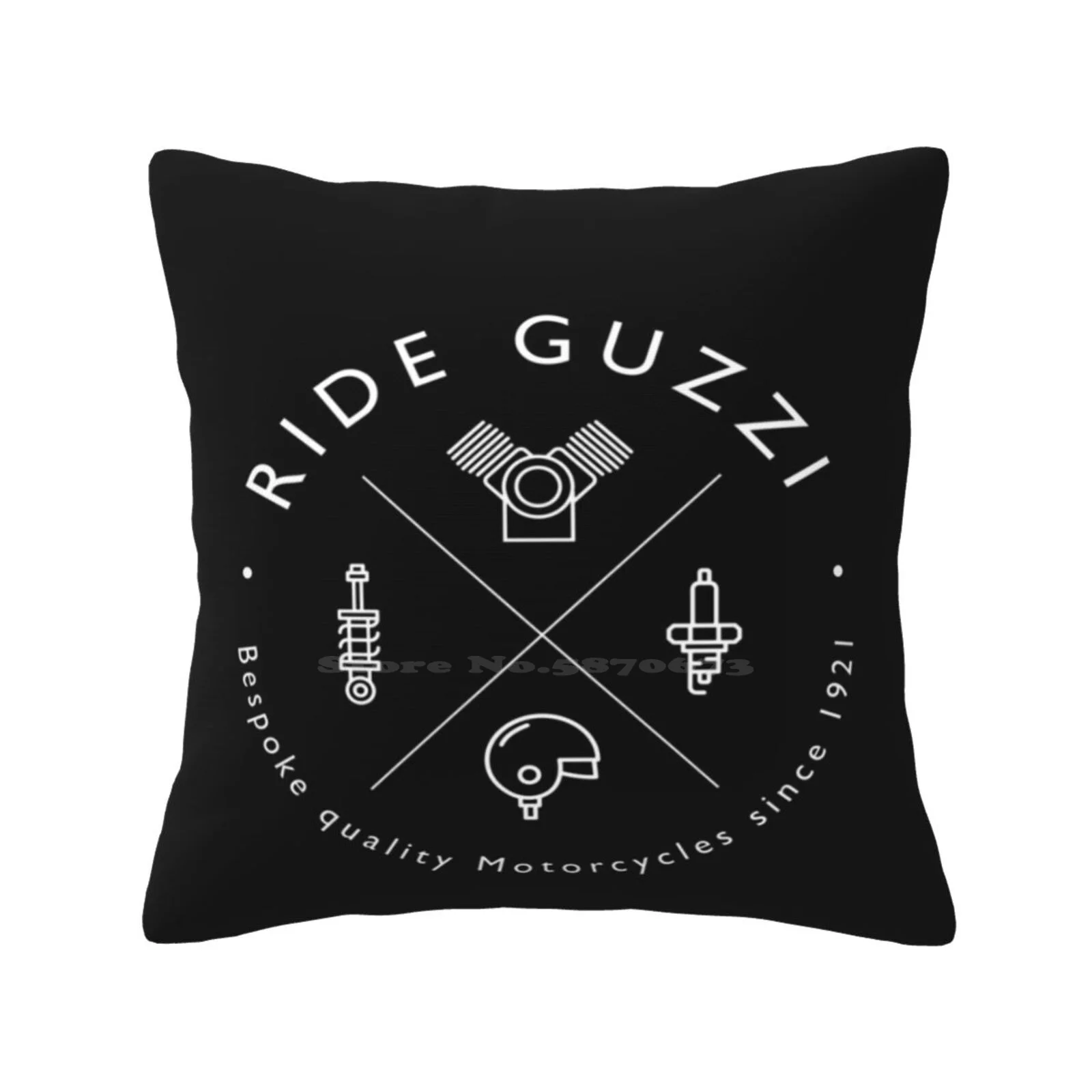 Moto Guzzi Mechanic Logo-Dark Home Sofa Car Cushion Cover Pillowcase Moto Guzzi Motorcycle Motorbike Club Audace California