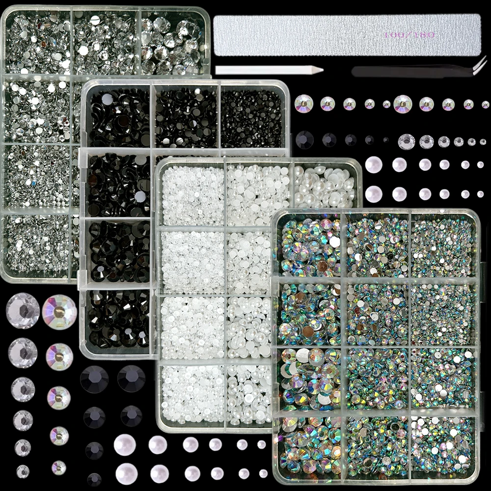 1 Juego de Mini diamantes de imitación coloridos, dulce lazo, flor, resina, dijes para uñas, aleación de perlas con parte posterior plana simulada, decoración artística de uñas de cereza DIY