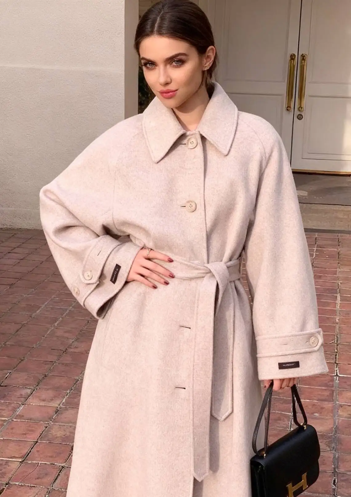 

Шерстяные пальто, женское шерстяное пальто, осеннее бархатное парчовое пальто с тиснением на пуговицах, воротник-стойка, консервативный современный городский стиль