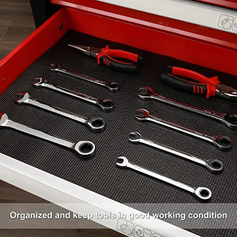 Rollo de revestimiento de caja de herramientas de espuma, organizador de herramientas antideslizante de 24 "x 24", estera de revestimiento de cajón, juntas artesanales de rejilla