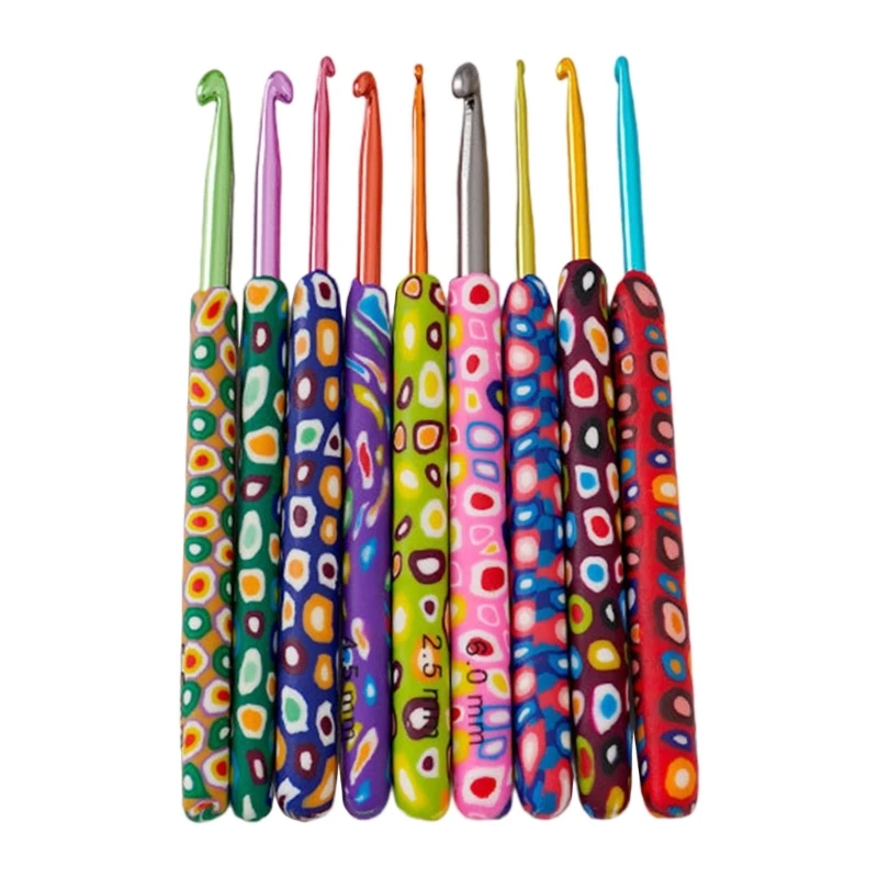 

9 Size Long Handle Crochet Hook for Beginner Knitting Sweater Scarves, Bag
