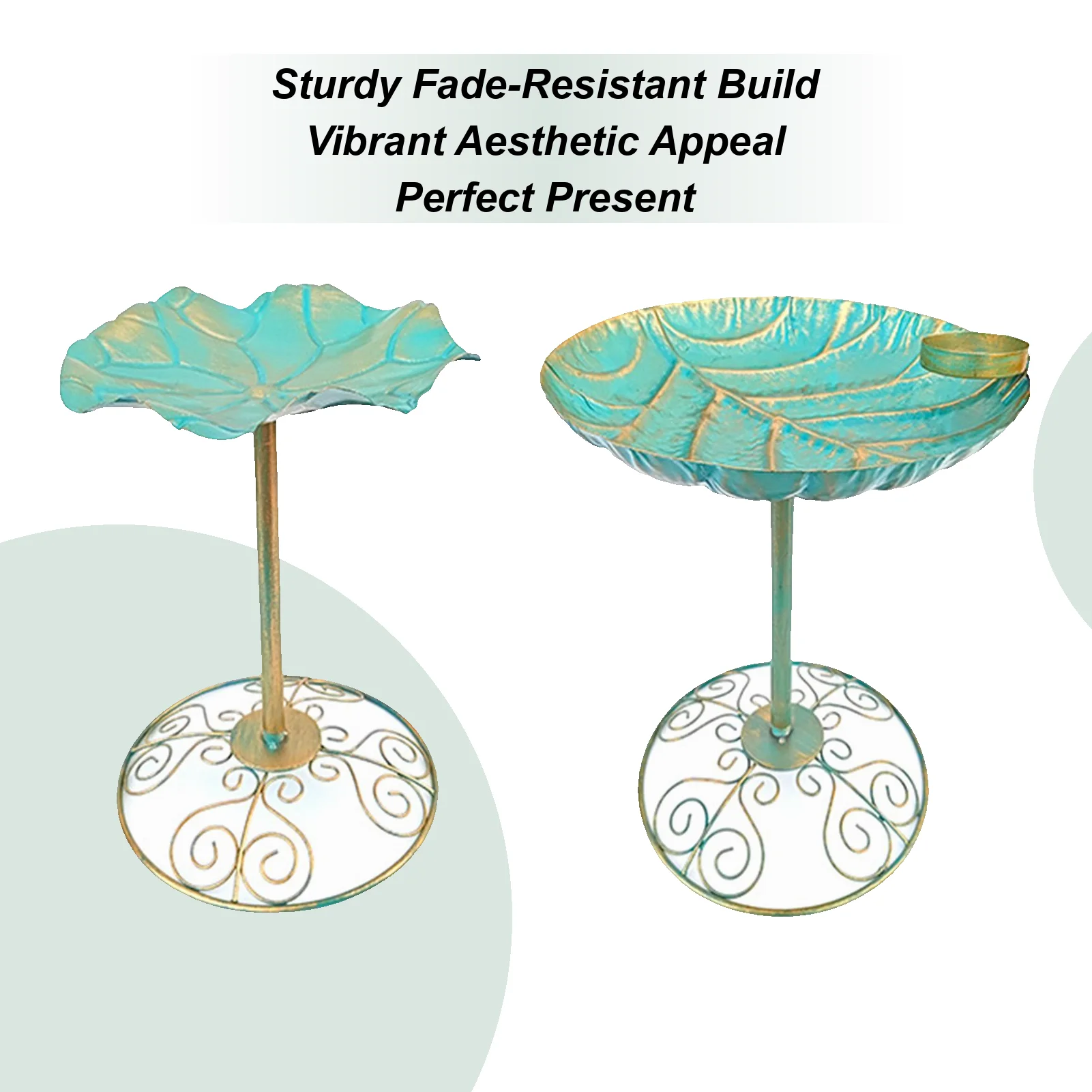 

Bird Bath For Outside Outdoor Birdbath Feeder Bowl Rustproof Water Feeder Planter Yard Statue Decorations For Fence Yard Porch