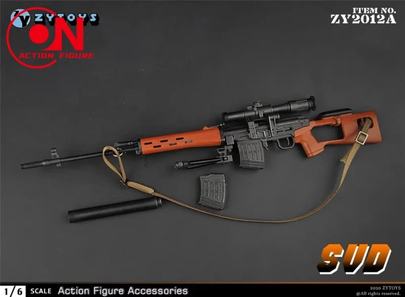 ZYTOYS ZY2012 SVD SVDS 1/6 مقياس بندقية قنص بندقية نموذج البلاستيك المشهد الدعائم صالح 12 بوصة الجندي عمل الشكل الجسم #6