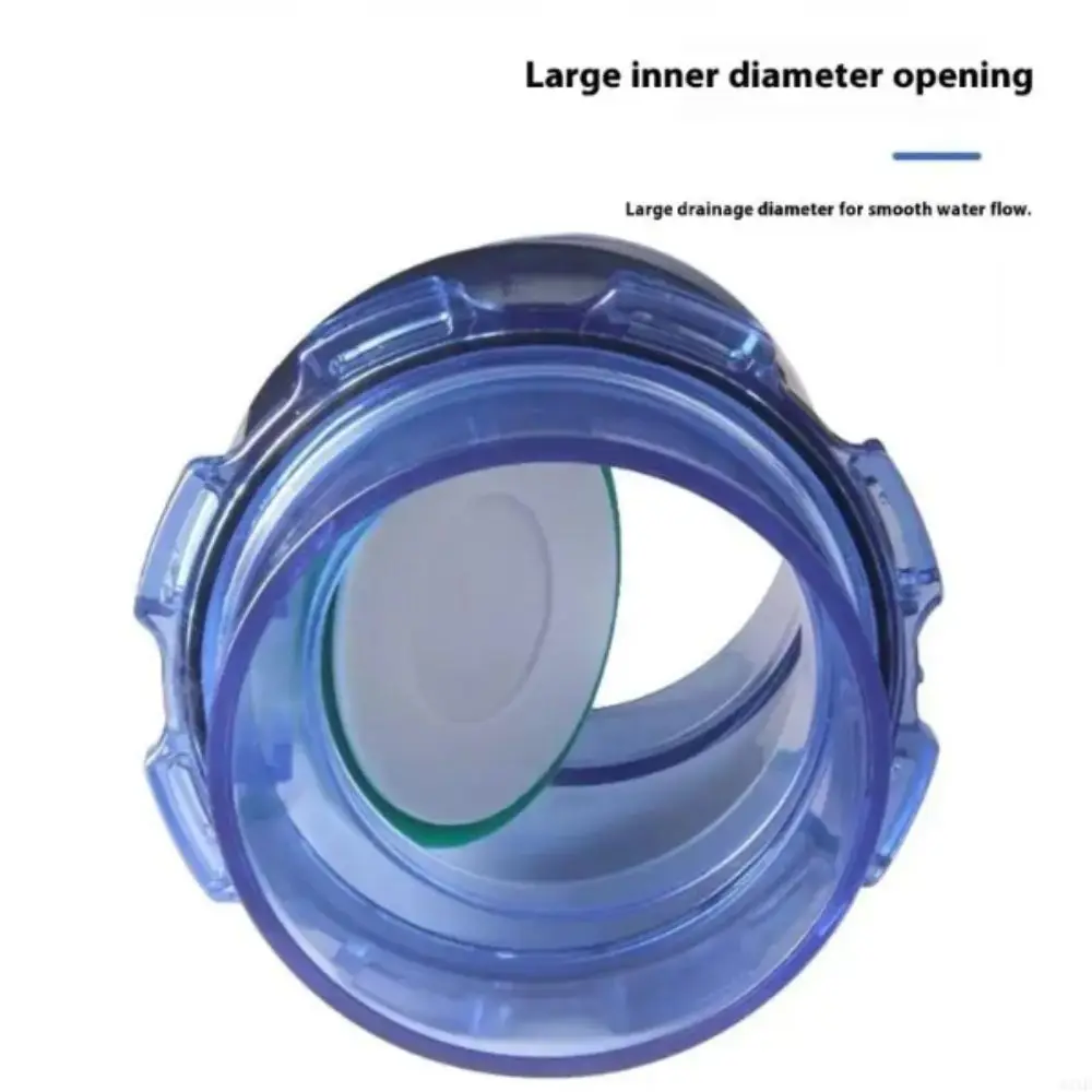 50mm Flap Check Valve UPVC Material Transparent Design Non-return Valve Anti-backflow Movable Valve Backwash Obstructor