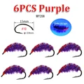 6 piezas moradas