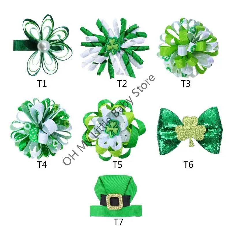 

M76C Заколки для волос Милые заколки для волос ко Дню Святого Патрика Детские заколки для волос Модные заколки Головные уборы