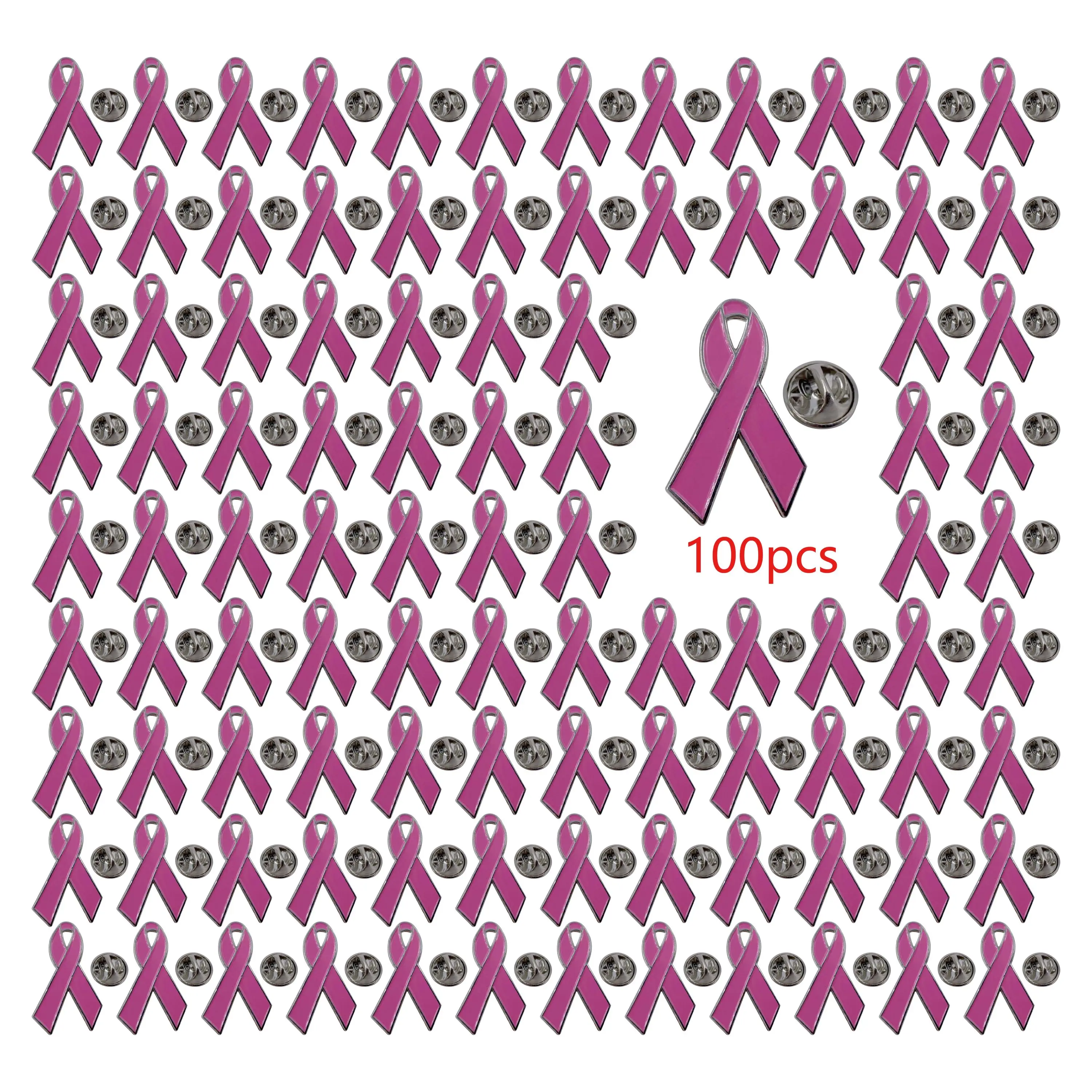 

Breast Cancer Awareness Lapel Pins Pink Hope Ribbon Brooch for Women Girls, Charity Public and Social Event