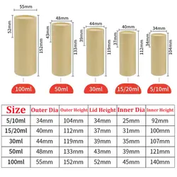 10PCS 5/10/20/30/50/100ml Paper Jar Kraft Paper Box Round Cylinder Oil Bottle Packaging Cardboard Tube Cosmetic Box