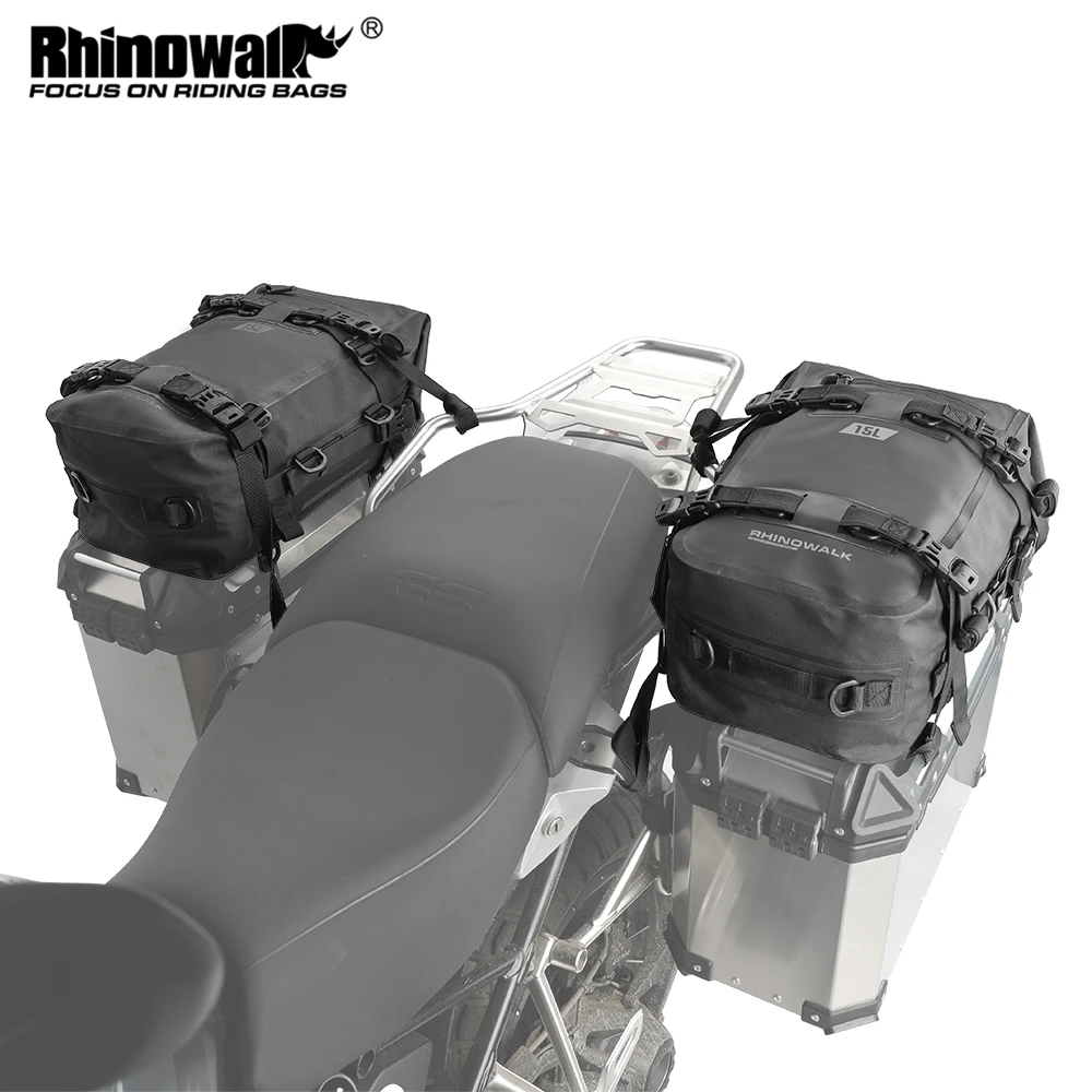 Rhinowalk Motorcycle Box Top Pannier Bag Waterproof 8L-30L Luggage Bags Side Case Top Saddle Rear Seat Bag Storage Trunk 1PC