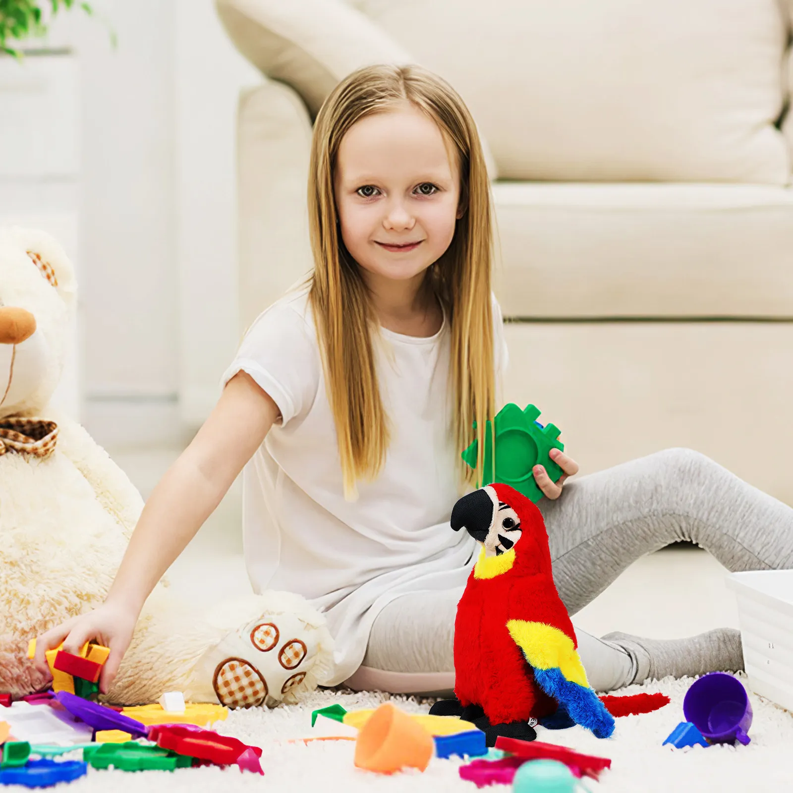 

Мягкая игрушка-попугай: реалистичная, мягкая, удобная, в виде птичьего гнезда, милый подарок для детей и любителей попугаев, плюшевые игрушки