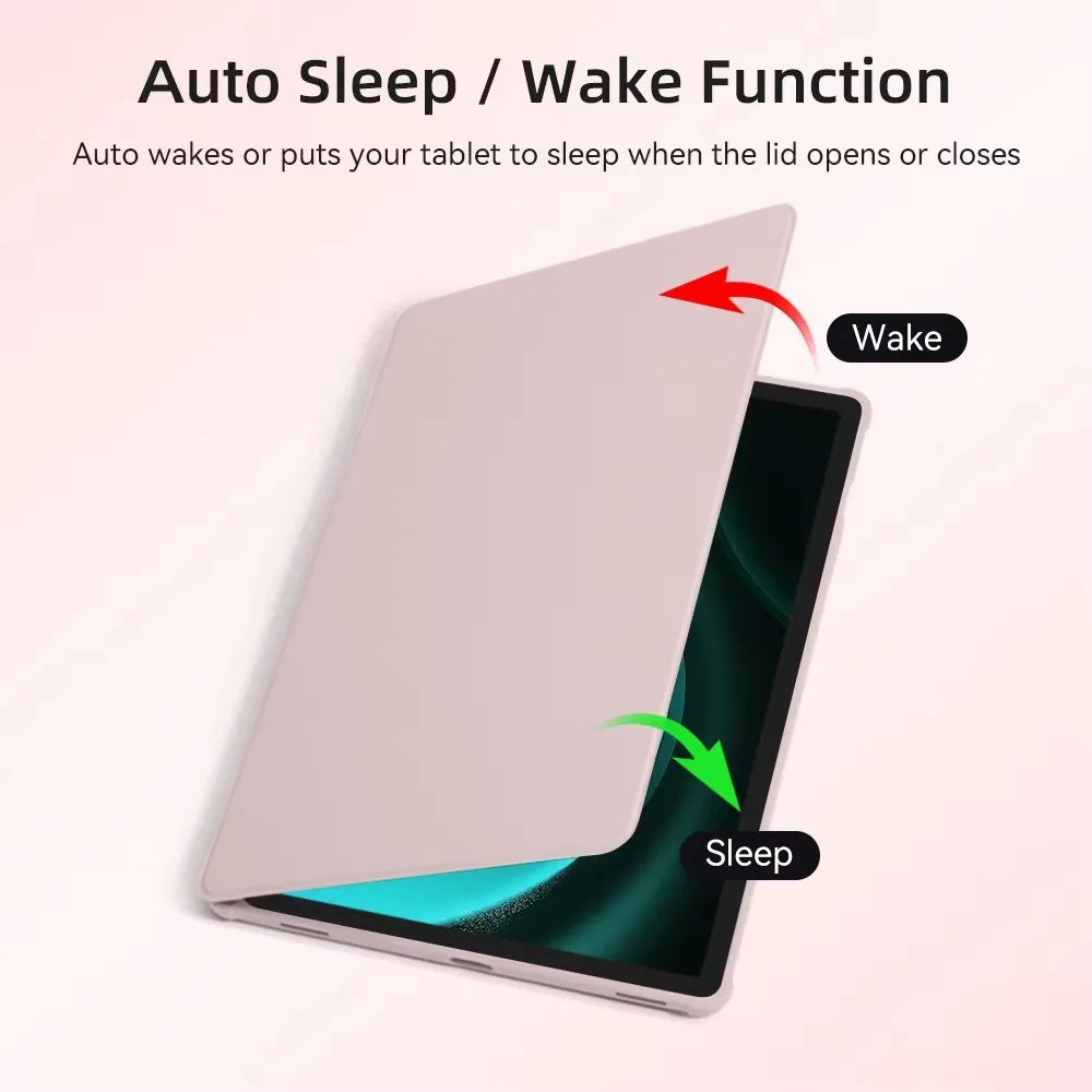 For Samsung Galaxy Tab S9 FE Case for S6 lite Tab A9 A8 S9 Plus FE Smart Auto Sleep Wake Function Acrylic Faith Tablet Cover