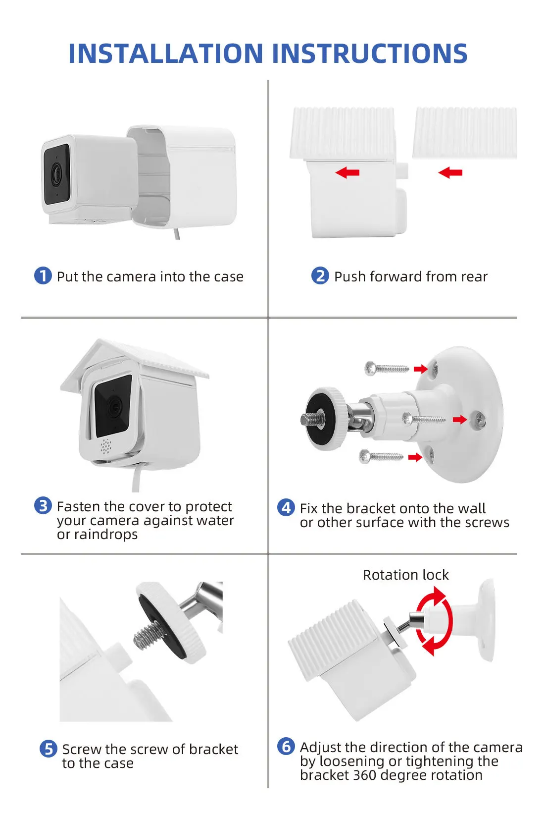 Imagem -04 - Câmera Silica Case para Wyze Cam Wall Mount Capa Protetora Skin v3