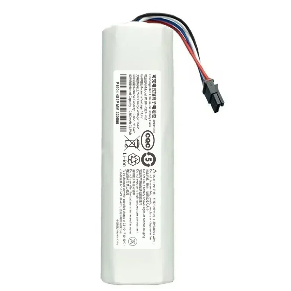 Imagem -05 - Bateria de Substituição para Aspirador Robótico 100 Original Dreame f9 d9 L10 Pro Plus Rls3 Rls5 Rls5l Rls5d Parte 14.4v 6500mah