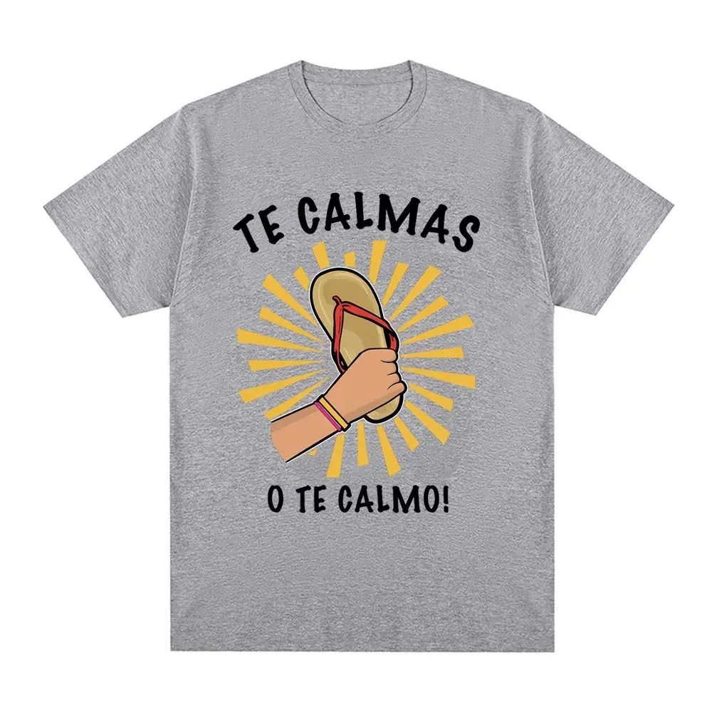 Fun Spanish Mom Emoji Te Calmas O Te Calmo T-shirt Women\'s Fashion Hip Hop Loose T-shirt