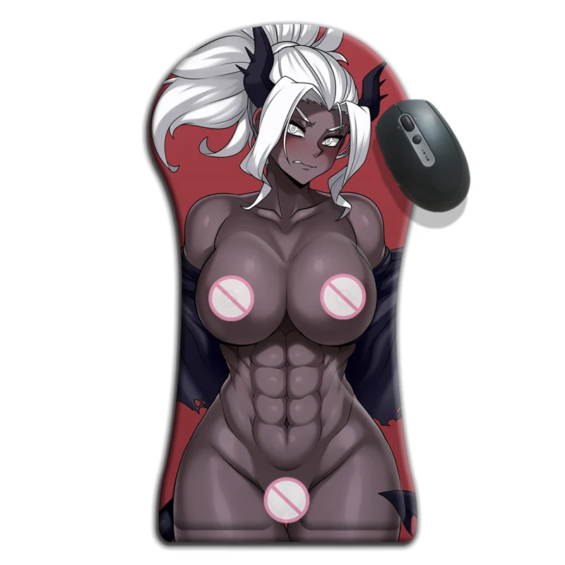 

Dark Skinned Demon Girl Sexy 3D Equal Body Mouse Pad Anime Arm Rest Mousepad Kawaii Desk Pad