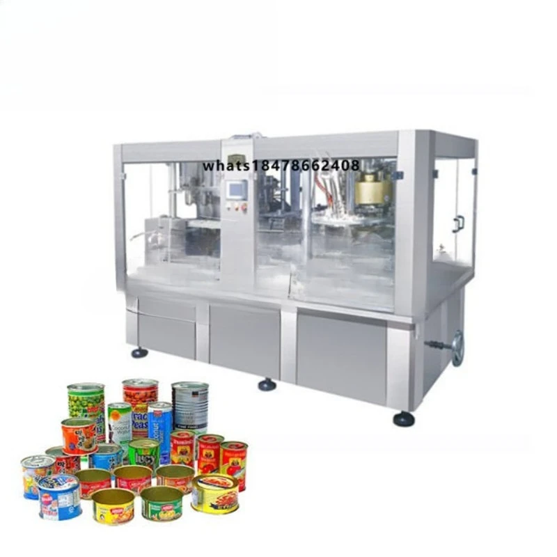 High Accuracy Digital Automatic Electric Honey Ketchup Machine Low Price Canning Line Tin/Aluminum Can Sealing Packing Machine
