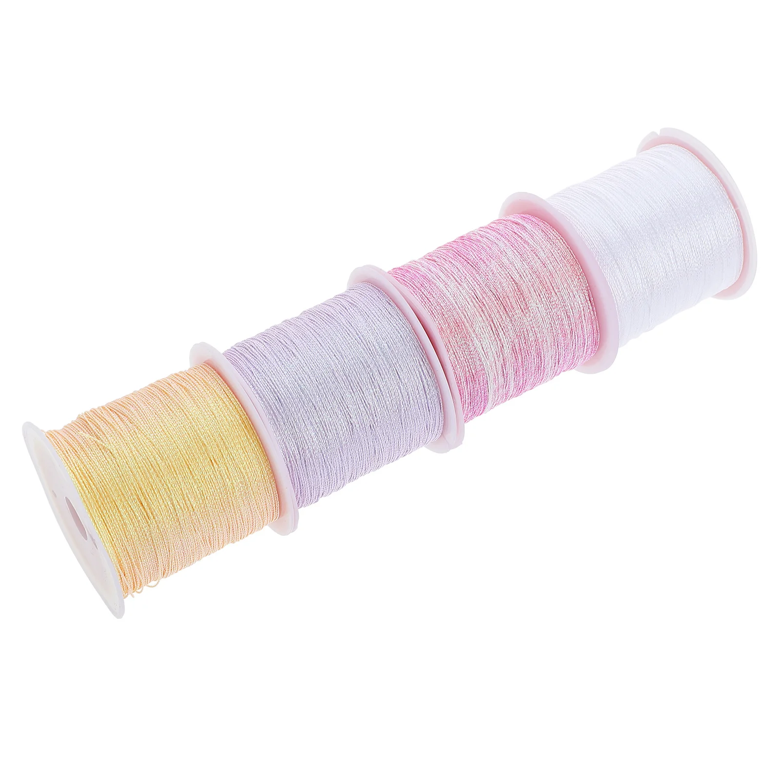 

4 Rolls Colored Silk Thread Creative Bracelet Weaving Rope Home Sewing Multi-Purpose Sewing Supplies Colored Silk Thread