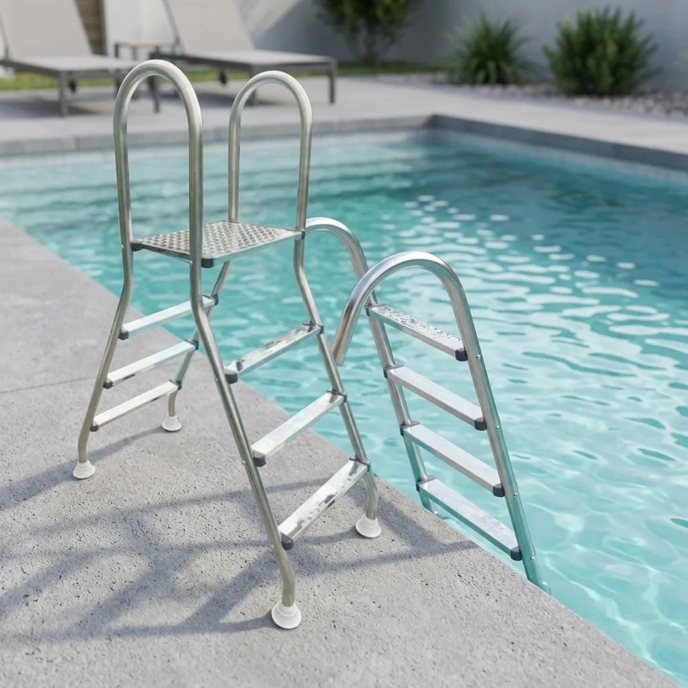 Two-Piece Rubber Buffer Hinge Foot Replacement for 43mm Pool Ladder Rails Ensures Continued Operational Effectiveness