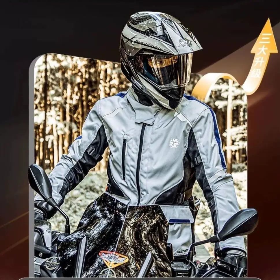 SCOYCO Motorcycle Riding Jacket Rally Suit Locomotive Windproof Winter Warm Waterproof Drop-proof Four-season Motorcycle Touring