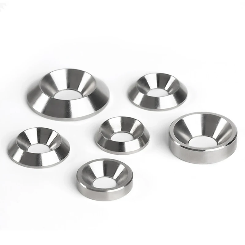 304 Stainless Steel Solid Conical Cup Washers, Countersunk Decor Eyelet Gaskets M3 M4 M5 M6 M8 M10 Hardware