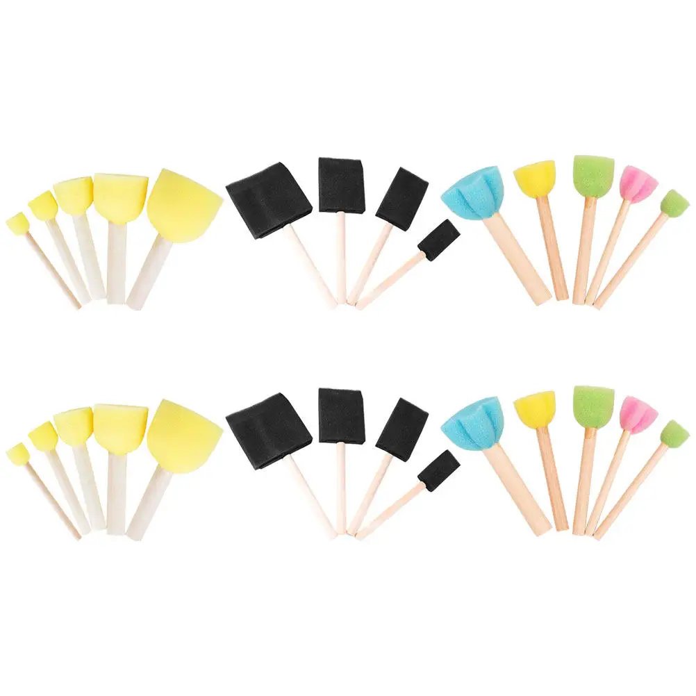 

Набор из 28 портативных губчатых штампов для детей: удобные губчатые кисти для рисования, граффити, поделок, развития воображения и творчества