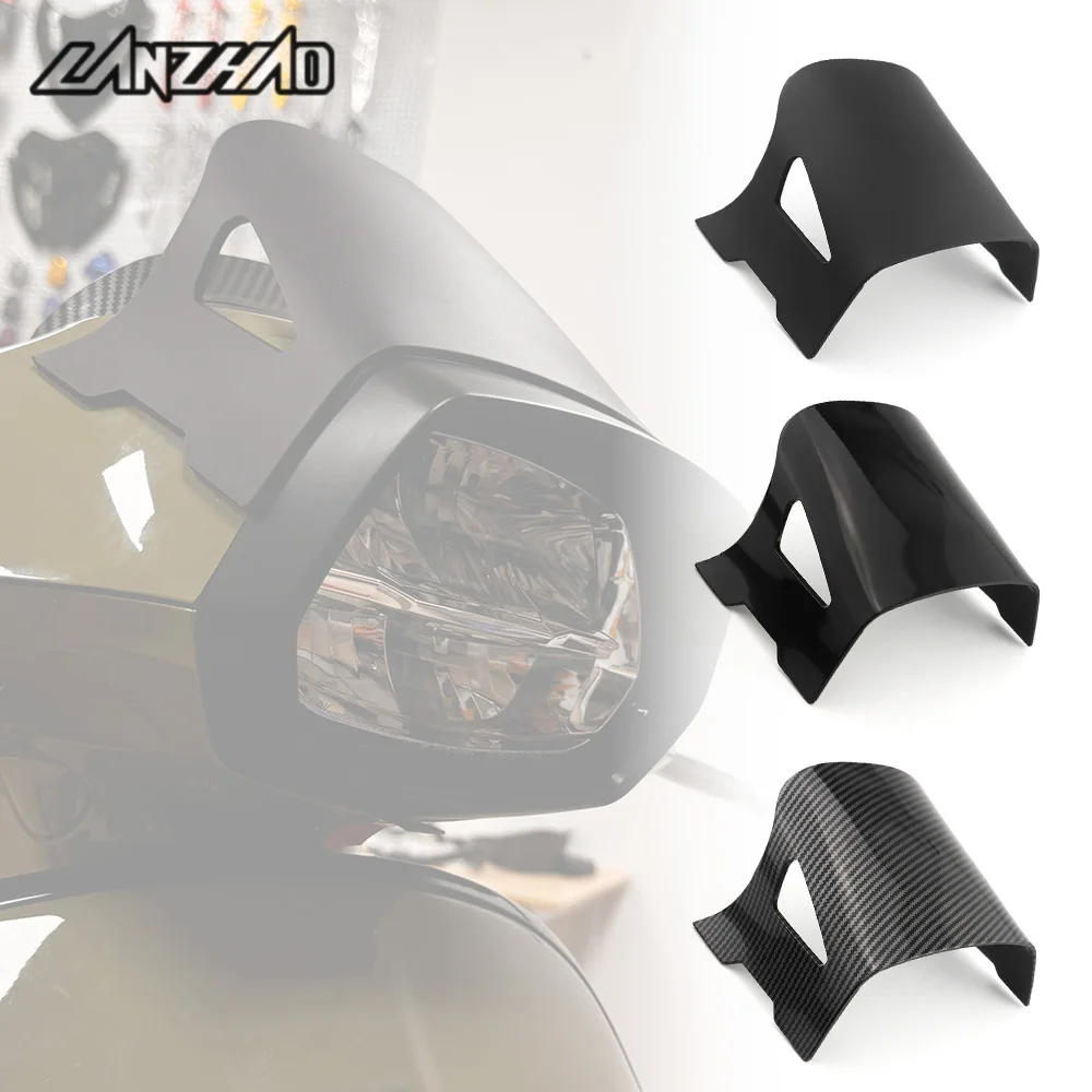 Motorcycle Headlight Windshield Front Head Lamp Cap Visor Cover ABS Accessories for Vespa Sprint 50 125 150 2013-2023