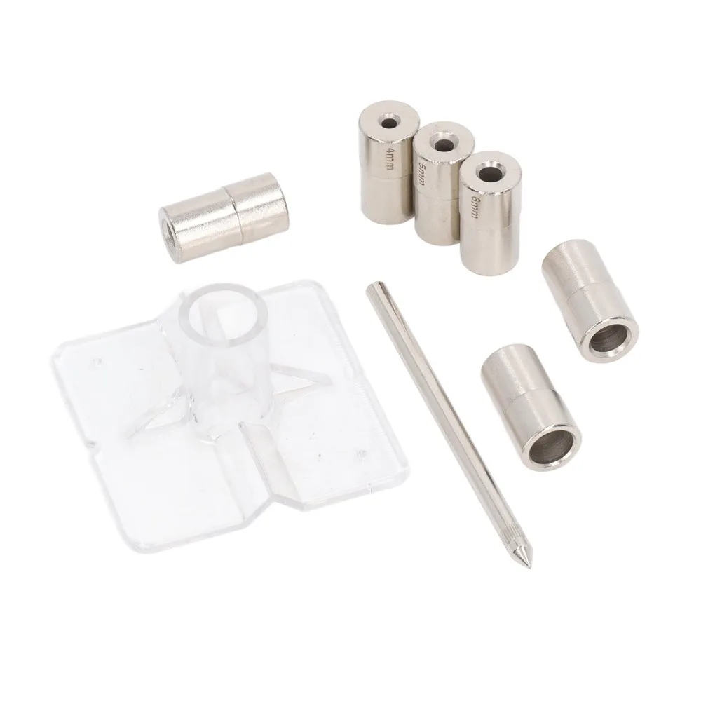 

8 Pcs 6 Size Inner Diameters Self Centering Dowel Jig Kit Alloy Steel Recessed Design Drill Bit Guide Drill Bushing Set