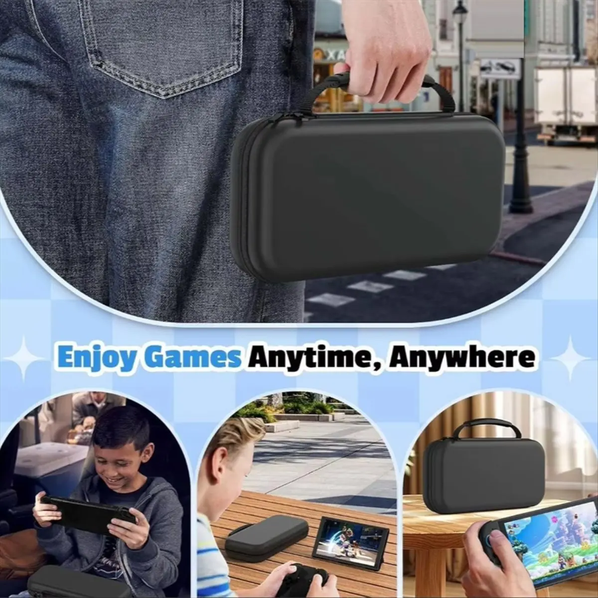T1898C-Carrying Case for Switch 2 Accessories Kit for 2 Screen Protector Case Thumb Grip HOT