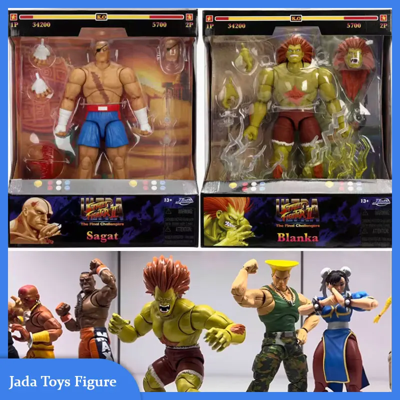 

In Stock Jada Toys Street Fighter Blanka Sagat Vega Wave Jiami Chun-Li Anime Action Figure Model Statue Kid Toy Custom Gife