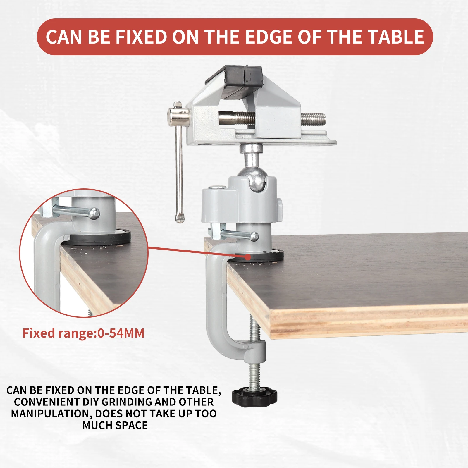 SI FANG 360 องศา Rotatable Table Vise Clamp-on เครื่องบดไฟฟ้า เจาะ ขายึดเครื่องมืออุปกรณ์เสริม Bench Clamp