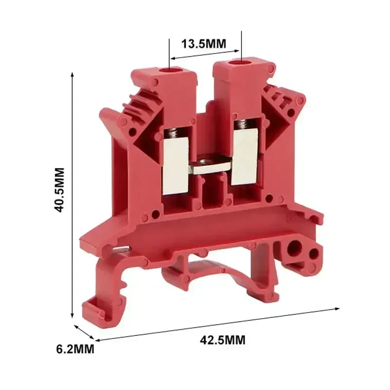 10/100 stks 32A UK2.5B DIN Rail Klemmenblok Klem 7 Kleuren Schroef Connector 800 V UK-2.5N 2.5mm Vierkante Universele Schroef Connectors