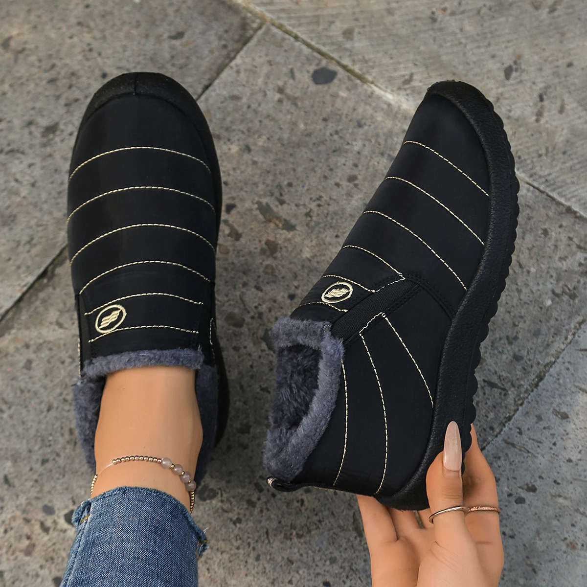 

Зимние ботильоны для мужчин и женщин, уличные зимние ботинки, удобные и теплые, водонепроницаемые хлопковые ботинки, бесплатная доставка