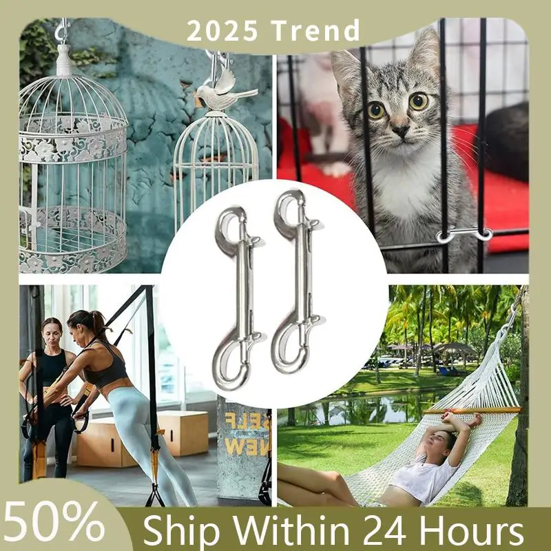 

A35F New Double Ended Bolt Snap Hook, 10 Pack 3-1/2 Inch Double End Trigger Snaps Metal Clips For Diving, Dog Leash Easy To Use