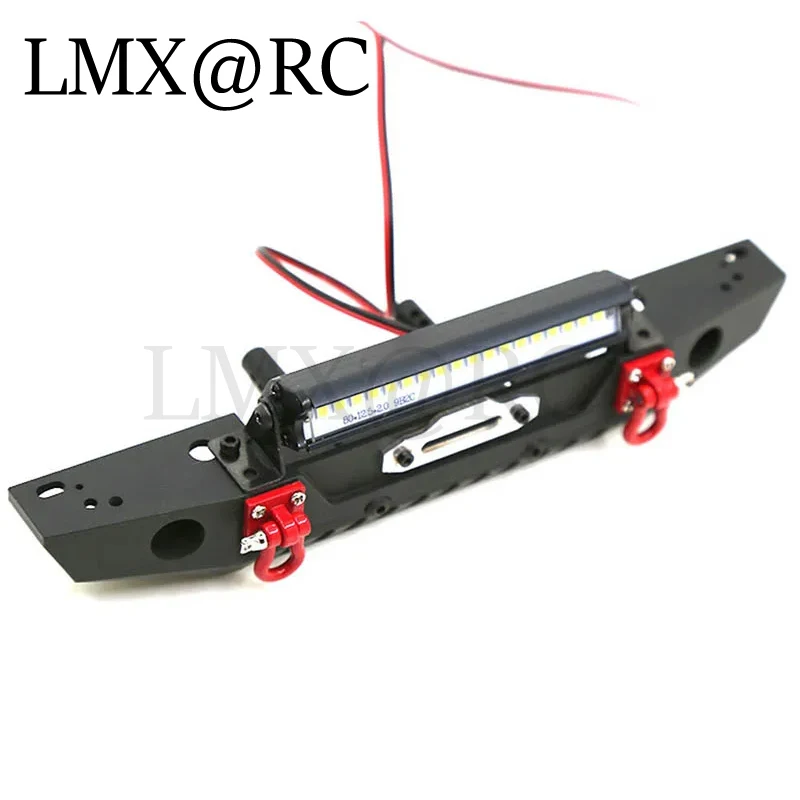 Droyuke Metal Front Bumper With LED Light for TRX-4 TRX-4 Axial SCX10 90046 90047 1/10 RC Crawler Car Upgrade Accessories