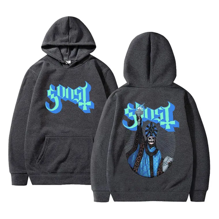 Rock Band Ghost Graphic Hoodie Men Women's Vintage Gothic Rock Sweatshirt Male Oversized Hoodies Men's Metal Music Streetwear