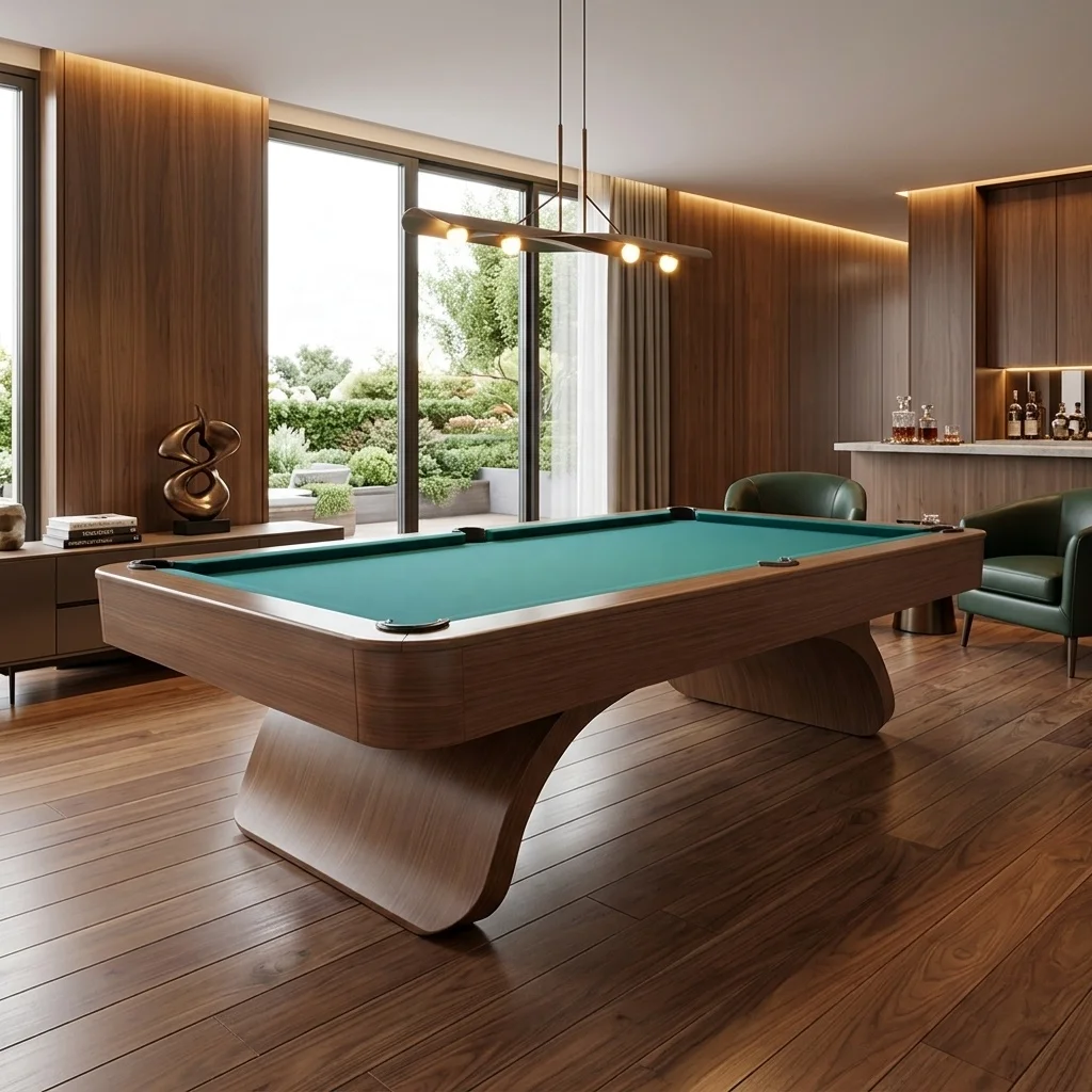 Custom Solid Wood Billiard Table 7ft 8ft 9ft High-End Pool Table with OEM Design for Bar Restaurant Wholesale Price