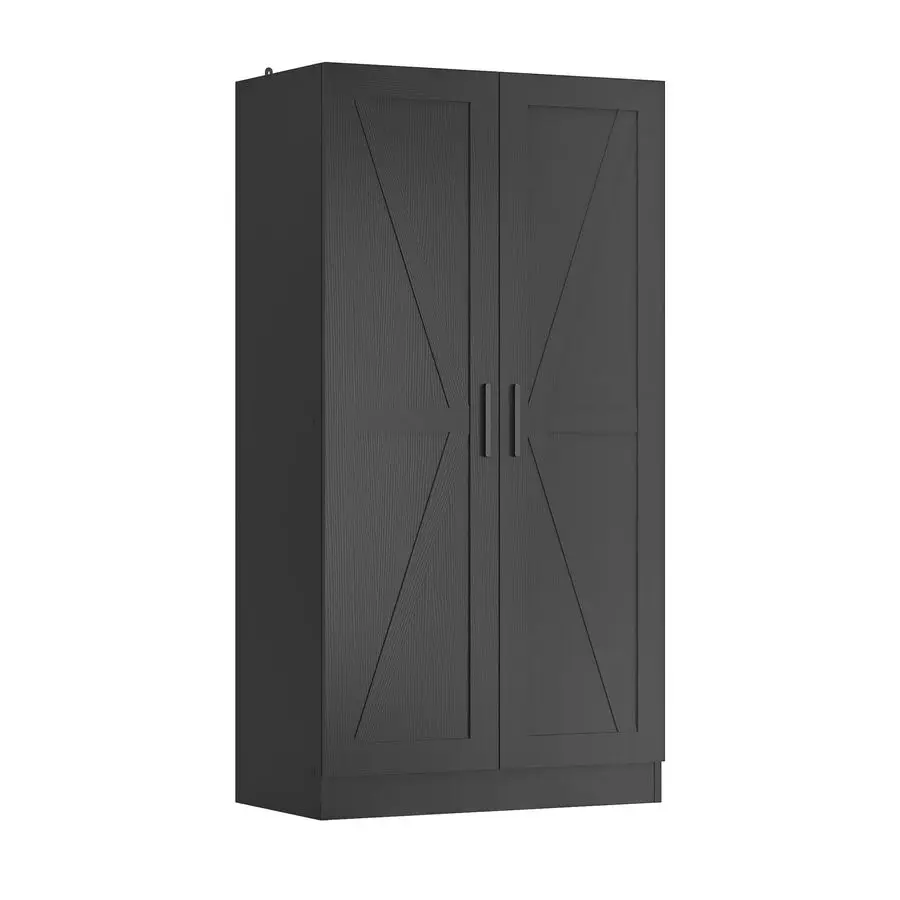 Wooden Storage Kitchen Cupboard, Freestanding 2 Doors Cabinet with Adjustable Shelves Organizer Unit Sideboard for Living Room,