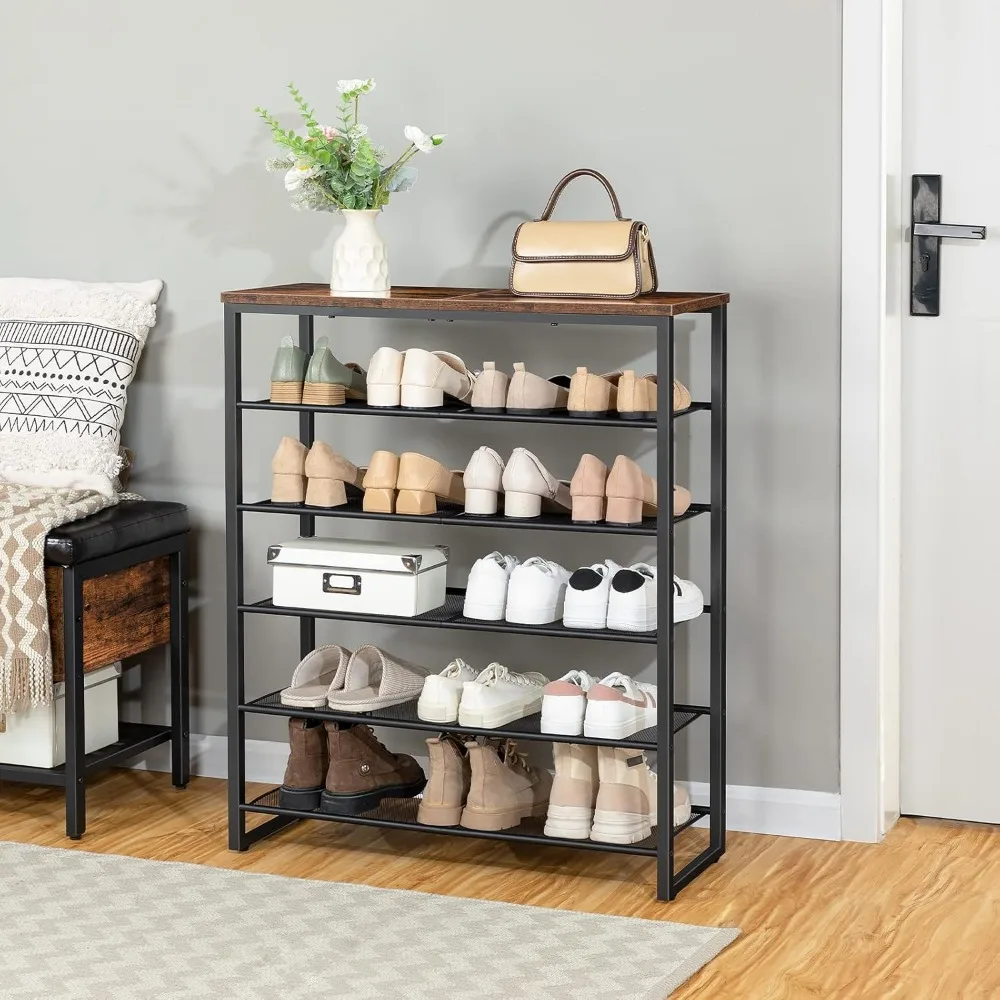 6-Tier, for 18-24 Pairs of Shoes, Large Capacity Shoe Storage Shelf, Durable and Stable, Shoe Hanger