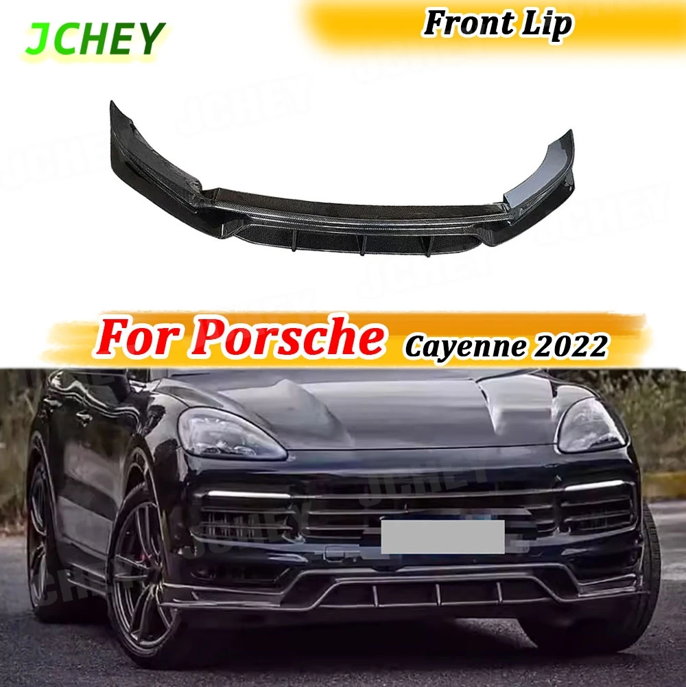 

JCHEY комплект кузова из углеродного волокна, передний бампер, спойлер для Porsche Cayenne 2022, лопата для подбородка, защита FRP