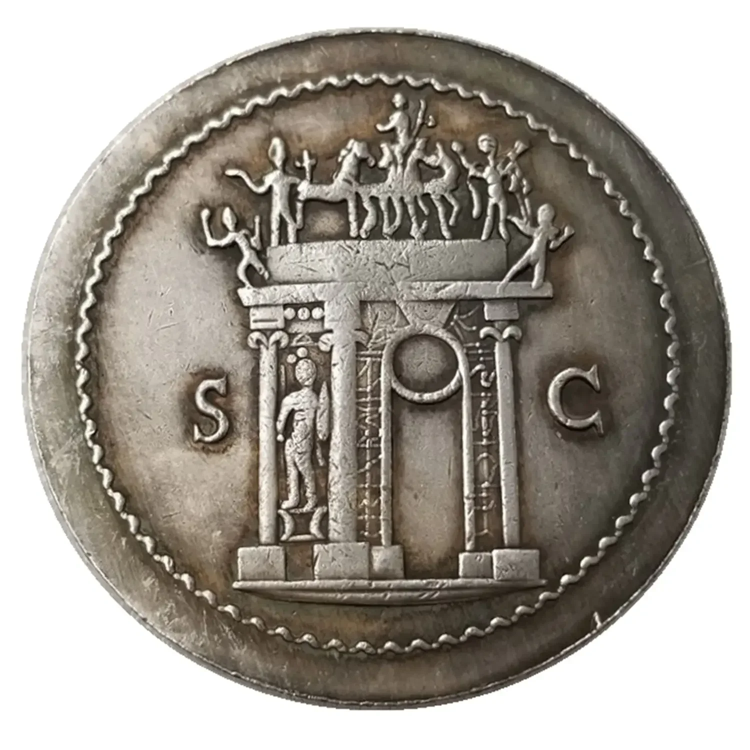 

Ancient Roman coins of the Claudian dynasty - Nero Claudius Caesar Augustus Duplex coin - Metal collection commemorative coin.